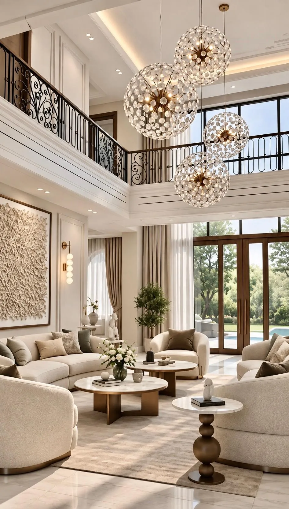Grand Modern Atrium with Integrated Illuminations