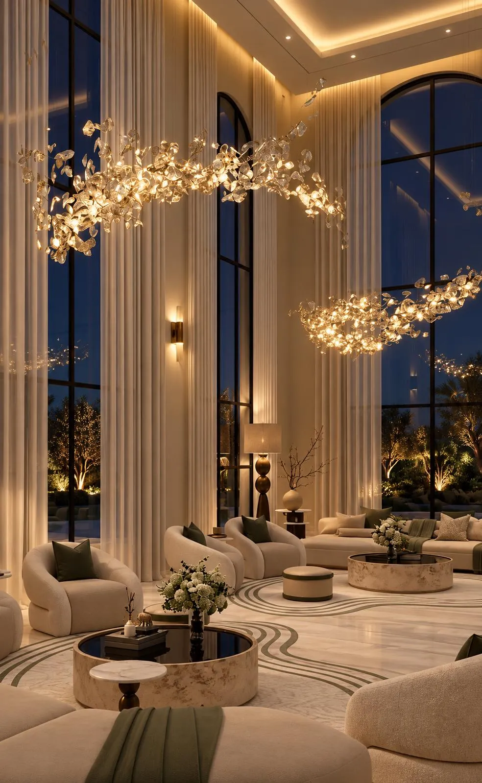 Nightscape Illumination of Suspended Ceiling Volumes
